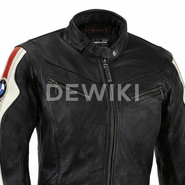 Женская кожаная мотокуртка BMW Motorrad Club, Black/White Женская кожаная мотокуртка BMW Motorrad Club, Black/White