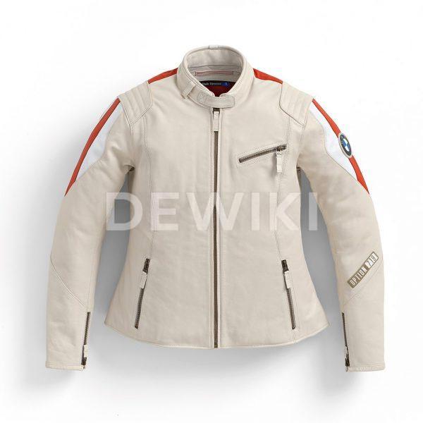 Женская кожаная куртка BMW Motorrad Club Spezial, Offwhite Женская кожаная куртка BMW Motorrad Club Spezial, Offwhite