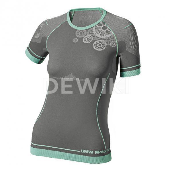 Женская летняя майка с коротким рукавом BMW Motorrad Functional Undergarments, Gray Женская летняя майка с коротким рукавом BMW Motorrad Functional Undergarments, Gray