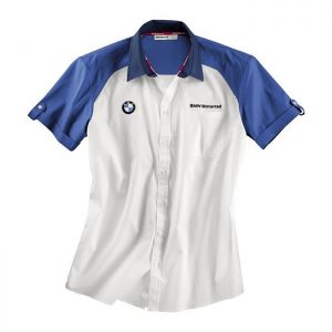 Мужская рубашка BMW Motorrad Logo, White/Blue