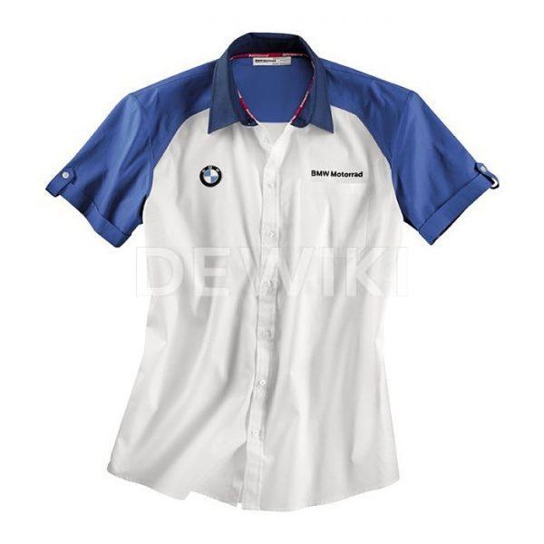 Мужская рубашка BMW Motorrad Logo, White/Blue Мужская рубашка BMW Motorrad Logo, White/Blue
