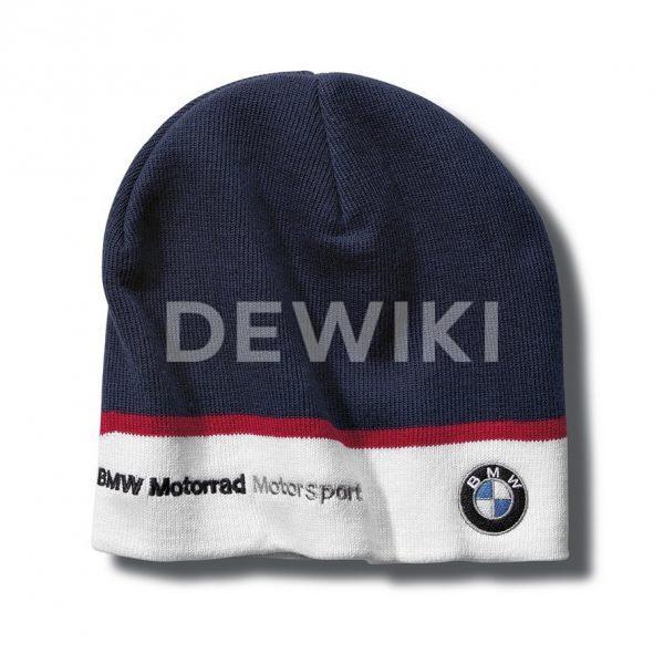 Вязаная шапка BMW Motorrad Motorsport Motorsport, Blue/White Вязаная шапка BMW Motorrad Motorsport Motorsport, Blue/White