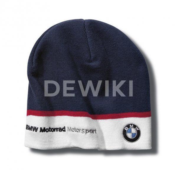 Вязаная шапка BMW Motorrad Motorsport Motorsport, Blue/White