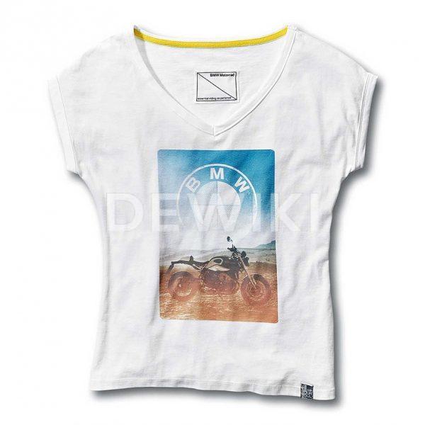 Женская футболка BMW Motorrad Roadster, White Женская футболка BMW Motorrad Roadster, White