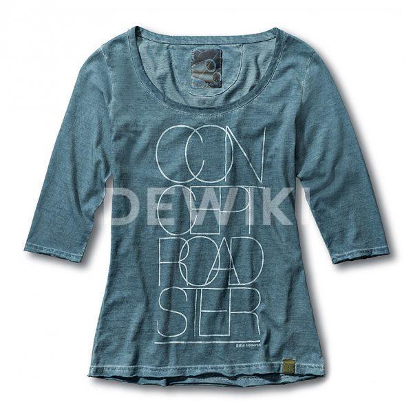 Женская футболка с длинным рукавом BMW Motorrad Roadster Concept, Green-Blue Женская футболка с длинным рукавом BMW Motorrad Roadster Concept, Green-Blue