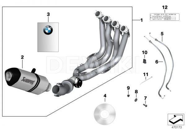 Титановая выпускная система HP Akrapovic BMW S 1000 RR, для моделей 0507,0517