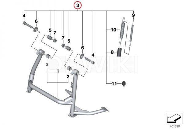 Крепление центральной подножки BMW F 800 GT 2012-2019 год