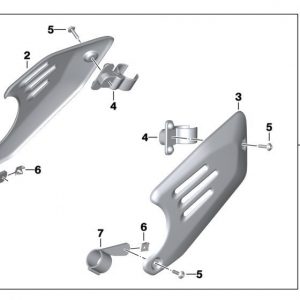 Алюминиевая заглушка треугольной части рамы с ручной шлифовкой BMW R nineT, комплект Алюминиевая заглушка треугольной части рамы с ручной шлифовкой BMW R nineT, комплект