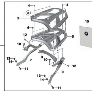 Облицовка багажной площадки BMW C Evolution, левая
