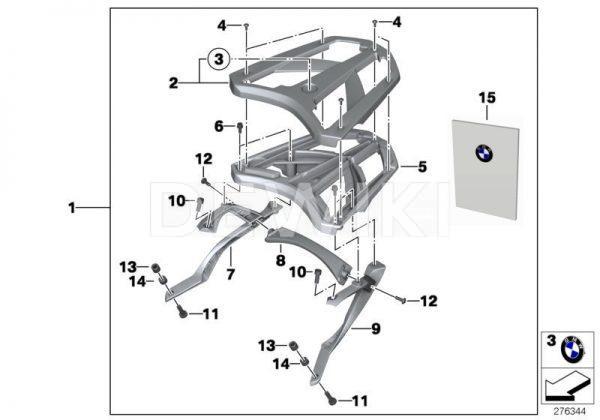 Облицовка багажной площадки BMW C evolution, правая Облицовка багажной площадки BMW C evolution, правая