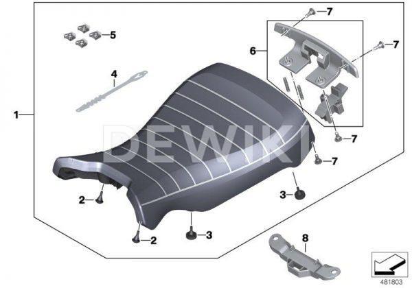 Одноместное сиденье с подготовкой для багажной полки BMW R nineT 2016-2019 год, кроме Racer, коричневое Одноместное сиденье с подготовкой для багажной полки BMW R nineT 2016-2019 год, кроме Racer, коричневое