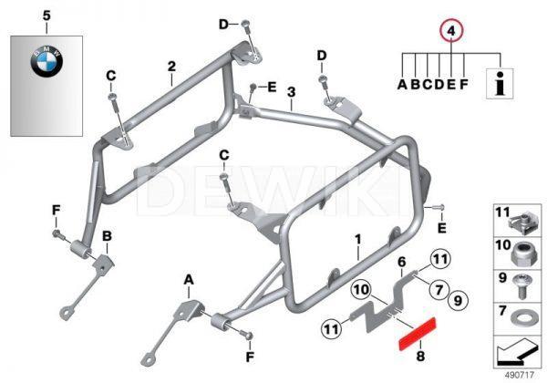 Набор для крепления алюминиевых кофров BMW R 1200 GS / Adventure 2013-2020 год Набор для крепления алюминиевых кофров BMW R 1200 GS / Adventure 2013-2020 год