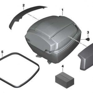 Облицовка крышки кофра BMW C evolution, Ionic Silver Metallic, левая Облицовка крышки кофра BMW C evolution, Ionic Silver Metallic, левая