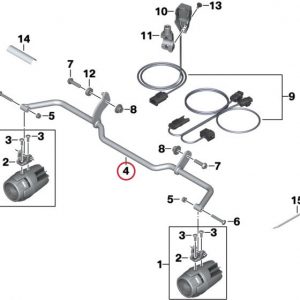 Кронштейн крепления дополнительных светодиодных фар BMW R 1200 R / RS 2014-2019 год