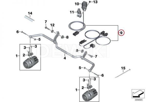 Кабели для дополнительных светодиодных фар BMW R 1200 RS 2014-2019 год Кабели для дополнительных светодиодных фар BMW R 1200 RS 2014-2019 год