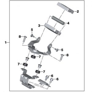 Кронштейн крепления навигатора BMW Motorrad C evolution 2013-2018 год Кронштейн крепления навигатора BMW Motorrad C evolution 2013-2018 год