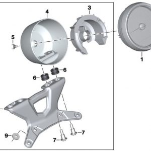 Кронштейн для тахометра и бортового компьютера BMW R nineT Pure / Scrambler 2016-2019 год, черный Кронштейн для тахометра и бортового компьютера BMW R nineT Pure / Scrambler 2016-2019 год, черный