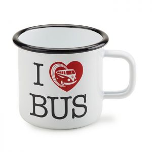 Металлическая кружка Volkswagen T1, I love Bus Металлическая кружка Volkswagen T1, I love Bus