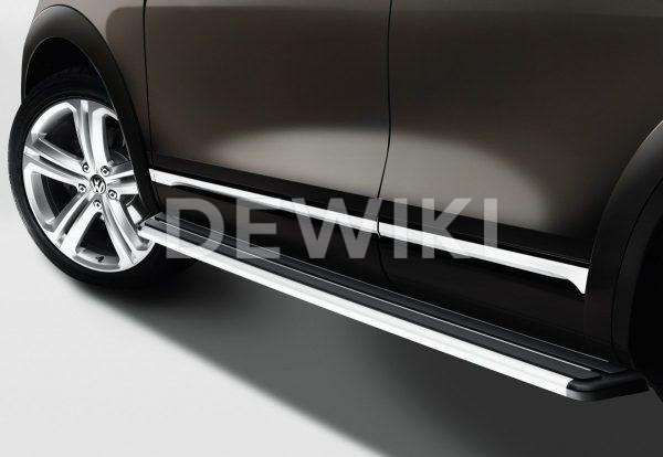 Подножки Volkswagen Touareg (7P), светлый алюминий Подножки Volkswagen Touareg (7P), светлый алюминий