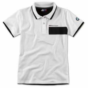 Женская рубашка-поло BMW M Motorsport, Black/White Женская рубашка-поло BMW M Motorsport, Black/White