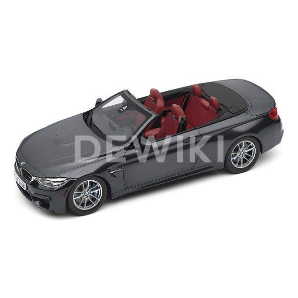 Миниатюрная модель BMW M4 F83 Convertible, Mineral Grey, масштаб 1:18 Миниатюрная модель BMW M4 F83 Convertible, Mineral Grey, масштаб 1:18