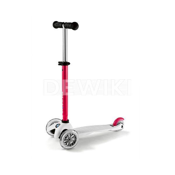 Детский самокат BMW, White / Raspberry Детский самокат BMW, White / Raspberry