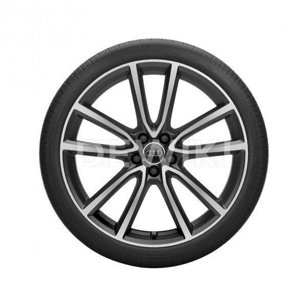 Летнее колесо в сборе Audi Q5, Matt black / High-gloss, 255/40 R21 102Y XL, 8,5J x 21 ET34