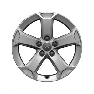 Алюминиевый литой диск R17 в 5-спицевом дизайне Audi, Brilliant Silver, 7,0J x 17 ET45