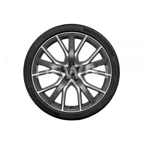 Летнее колесо в сборе Audi Q3 (F3), Matt titanium / High-gloss, 255/40 R20 101Y XL, 8,5 J x 20 ET38