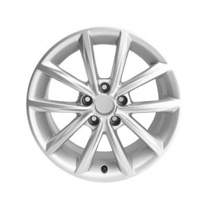 Алюминиевый литой диск R17 дизайне 5 V-образных спиц Audi, Brilliant Silver, 8,5J x 17 ET50