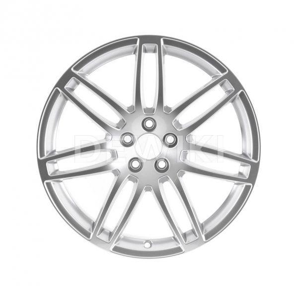 Алюминиевый литой диск R19 дизайн 7 двойных спиц Audi, Brilliant Silver, 9,0J x 19 ET52