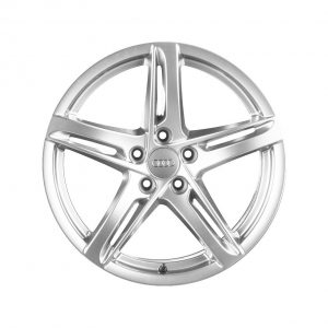 Алюминиевый литой диск R18 роторный дизайн 5 спиц Audi, Brilliant Silver, 8,0J x 18 ET47