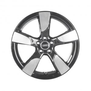 Алюминиевый литой диск R19 в 5-спицевом дизайне Audi, Glossy Anthracite, 8,5J x 19 ET43 Алюминиевый литой диск R19 в 5-спицевом дизайне Audi, Glossy Anthracite, 8,5J x 19 ET43