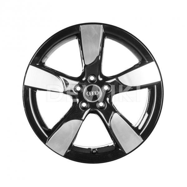 Алюминиевый литой диск R19 в 5-спицевом дизайне Audi, Glossy Black, 8,5J x 19 ET 43 Алюминиевый литой диск R19 в 5-спицевом дизайне Audi, Glossy Black, 8,5J x 19 ET 43
