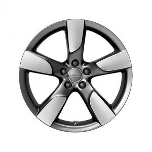 Алюминиевый литой диск R19 в 5-спицевом дизайне Audi, Anthracite / Polsihed, 8,5J x 19 ET43 Алюминиевый литой диск R19 в 5-спицевом дизайне Audi, Anthracite / Polsihed, 8,5J x 19 ET43