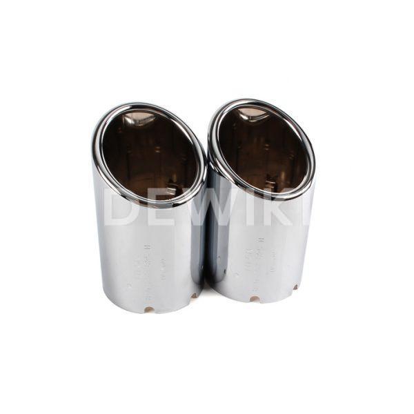 Спортивные насадки на выхлопную трубу Audi A4 / A5 / A6 / Q5, для автомобилей с левой/правой одинарной выхлопной трубой, 2.0 TFSI Спортивные насадки на выхлопную трубу Audi A4 / A5 / A6 / Q5, для автомобилей с левой/правой одинарной выхлопной трубой, 2.0 TFSI