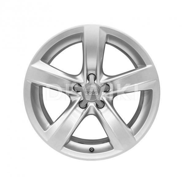 Алюминиевый литой диск R18 в 5-спицевом дизайне Audi, Silver, 8,0J x 18 ET47 Алюминиевый литой диск R18 в 5-спицевом дизайне Audi, Silver, 8,0J x 18 ET47