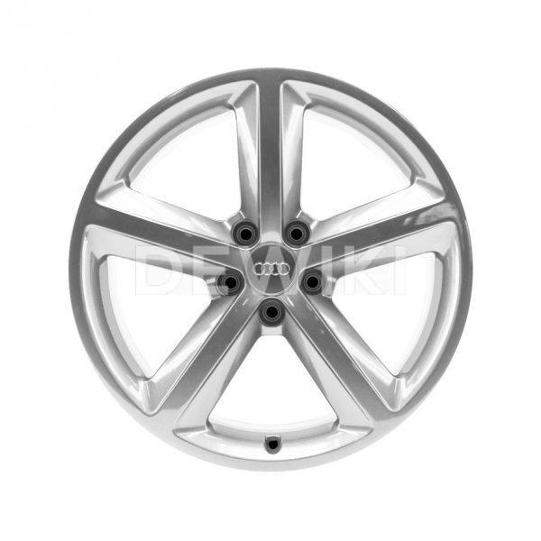 Алюминиевый литой диск R18 в 5-спицевом дизайне Audi, Brilliant Silver, 8,0J x 18 ET47 Алюминиевый литой диск R18 в 5-спицевом дизайне Audi, Brilliant Silver, 8,0J x 18 ET47