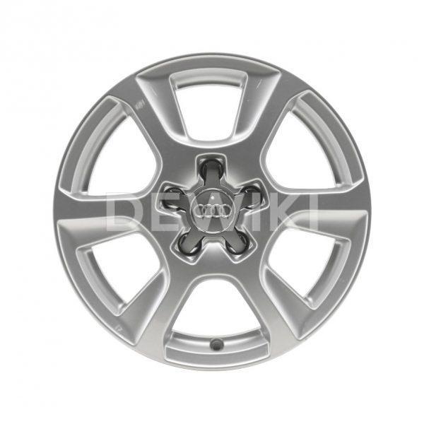 Алюминиевый литой диск R16 в 6-спицевом дизайне Audi, Brilliant Silver,  7,5J x 16 ET45 Алюминиевый литой диск R16 в 6-спицевом дизайне Audi, Brilliant Silver,  7,5J x 16 ET45