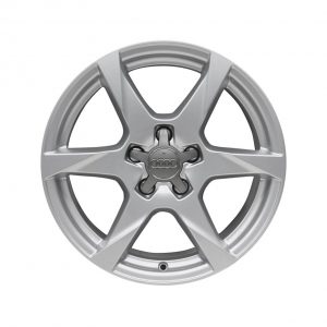 Алюминиевый литой диск R17 в 6-спицевом дизайне Audi, Brilliant Silver, 7,5J x 17 ET45 Алюминиевый литой диск R17 в 6-спицевом дизайне Audi, Brilliant Silver, 7,5J x 17 ET45