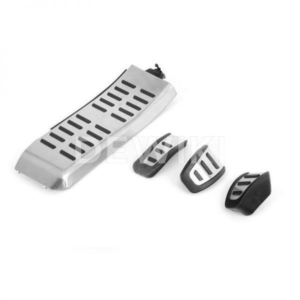 Накладки на педали Audi A4 (B8)/A5/Q5, для МКПП с опорой для ноги Накладки на педали Audi A4 (B8)/A5/Q5, для МКПП с опорой для ноги