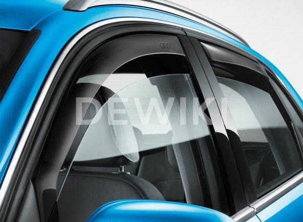 Дефлекторы на двери Audi А4 Limousine (8K), передние, для автомобилей с хромированными накладками шахты стекла
