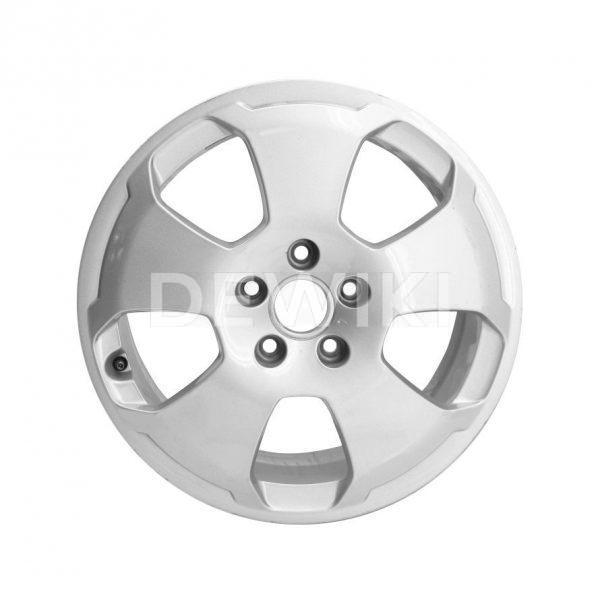 Алюминиевый литой диск R17 в 5-спицевом дизайне Audi, Silver Avus, 6,0J x 17 ET48