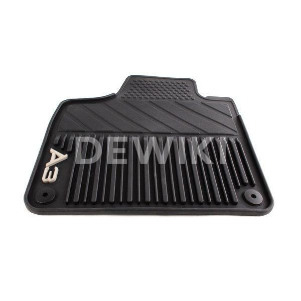 Резиновые передние коврики Audi A3 (8P), контрастная надпись Резиновые передние коврики Audi A3 (8P), контрастная надпись