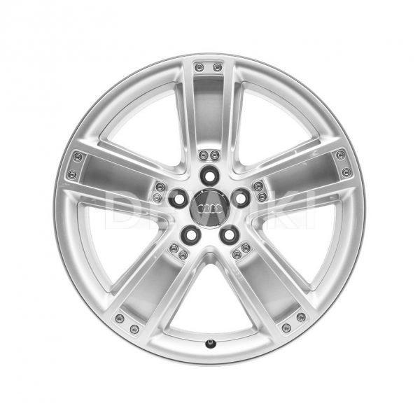 Алюминиевый литой диск R19 в 5-спицевом дизайне Audi, Brilliant Silver, 8,0J x 19 ET39