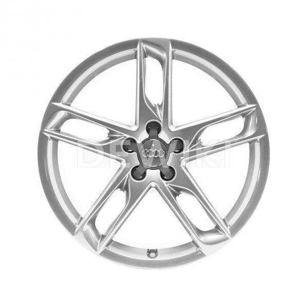 Алюминиевый литой диск R19 дизайн 5 двойных спиц Audi, Brilliant Silver, 8,0J x 19 ET39 Алюминиевый литой диск R19 дизайн 5 двойных спиц Audi, Brilliant Silver, 8,0J x 19 ET39