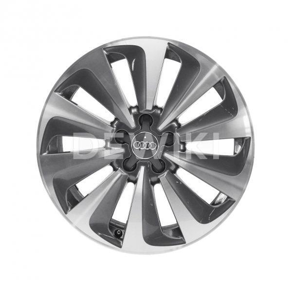 Алюминиевый литой диск R19 в 10-спицевом дизайне Audi, Anthracite / Brilliant Silver, 8,0J x 19 ET39