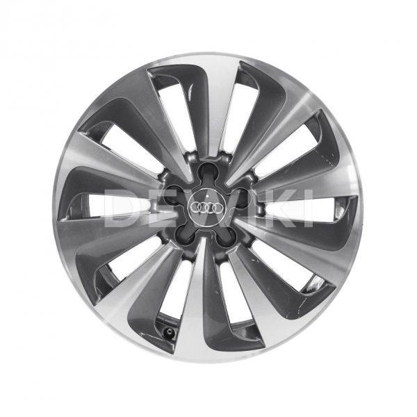 Алюминиевый литой диск R20 в 10-спицевом дизайне Audi, Anthracite / Brilliant Silver, 8,5J x 20 ET33