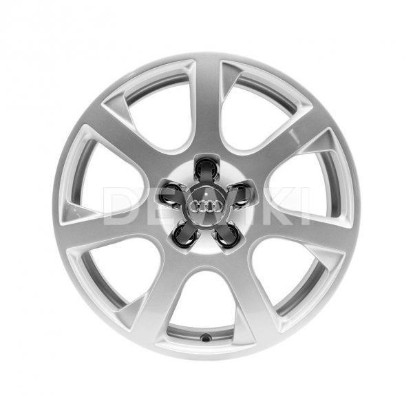 Алюминиевый литой диск R17 в 7-спицевом дизайне Audi, Brilliant Silver, 8,0J x 17 ET39 Алюминиевый литой диск R17 в 7-спицевом дизайне Audi, Brilliant Silver, 8,0J x 17 ET39
