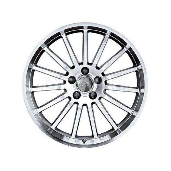 Алюминиевый литой диск R19 в 15-спицевом дизайне Audi, Anthracite / Brilliant Silver, 9J x 19 ET33 Алюминиевый литой диск R19 в 15-спицевом дизайне Audi, Anthracite / Brilliant Silver, 9J x 19 ET33